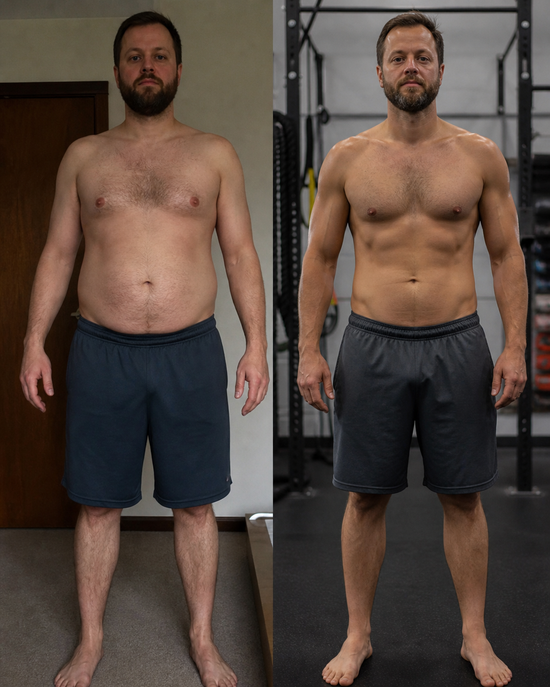 Resultado: engenheiro, 38 anos — antes e depois