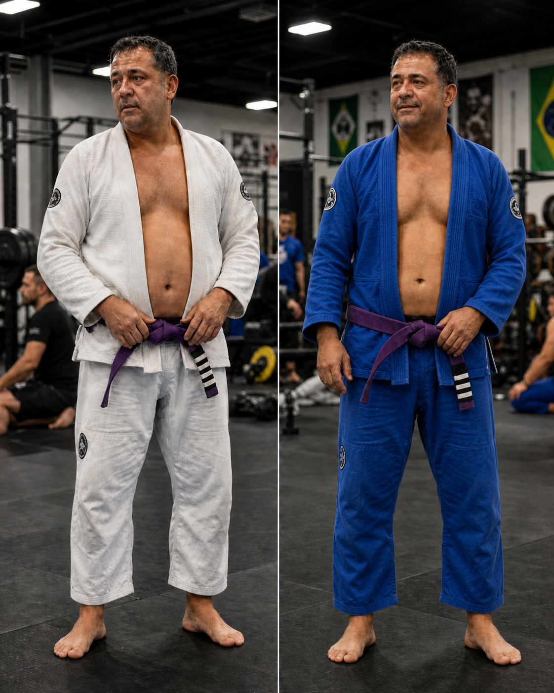 Resultado: aposentado, 55 anos — antes e depois